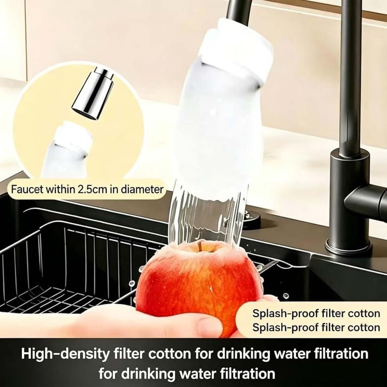 Disposable Faucet Filter Cotton Bag | Clean Water, No Splashing thumbnail 4