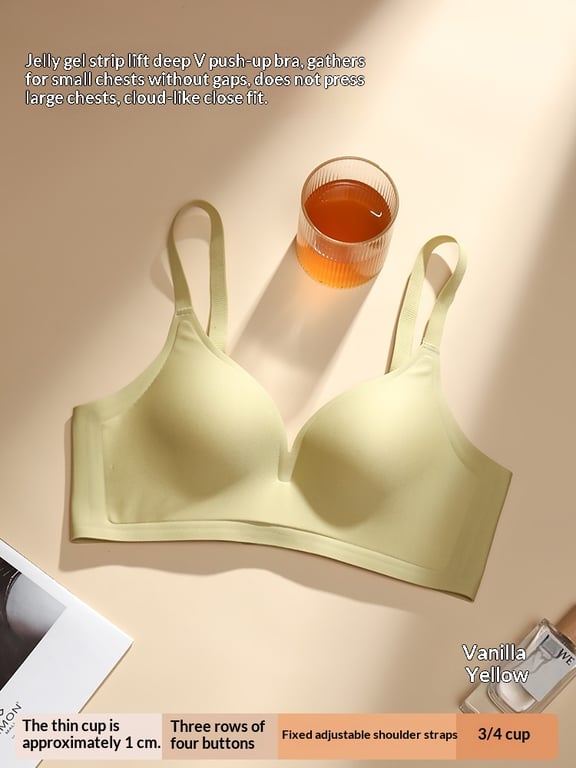 Thin Cup Push-Up Wireless Bra with Side Boob Control | Canada thumbnail 17