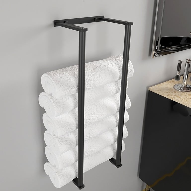 Wall-Mounted Minimalist Towel Storage Rack | Home & Kitchen thumbnail 1