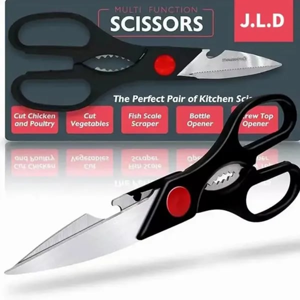 Food Scissors, Sharp Scissors With Nutcrackers, Bottle Opener, Can Opener, Vegetable Cutting Scissors, Chopping Scissors, Multi-Purpose Utensil Gadgets - USPS Shipping, Pickup Supported thumbnail 4