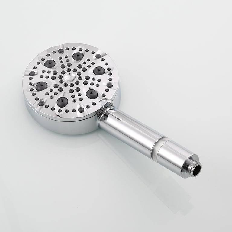 9-Setting Handheld Shower Head with Filtration | Chrome & Matte Black thumbnail 1