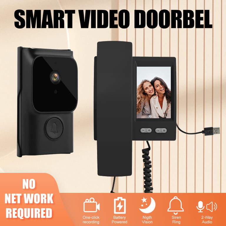 Smart WiFi Video Doorbell with Indoor Monitor | Wireless Security Camera thumbnail 14