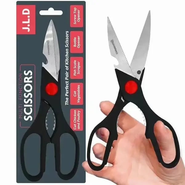 Food Scissors, Sharp Scissors With Nutcrackers, Bottle Opener, Can Opener, Vegetable Cutting Scissors, Chopping Scissors, Multi-Purpose Utensil Gadgets - USPS Shipping, Pickup Supported thumbnail 2
