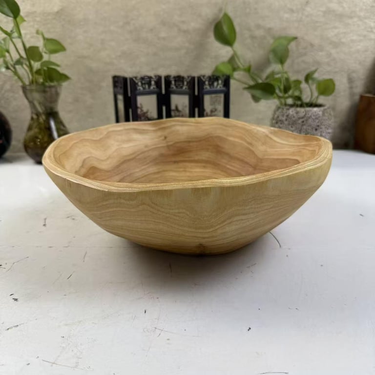 European-Style Wooden Boat-Shaped Fruit Tray | Solid Wood Serving Bowl thumbnail 7