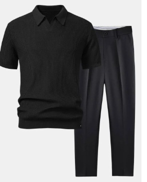 Casual Loose-fit Beach Set | Four-way Stretch Short-sleeve Shirt & Shorts thumbnail 14