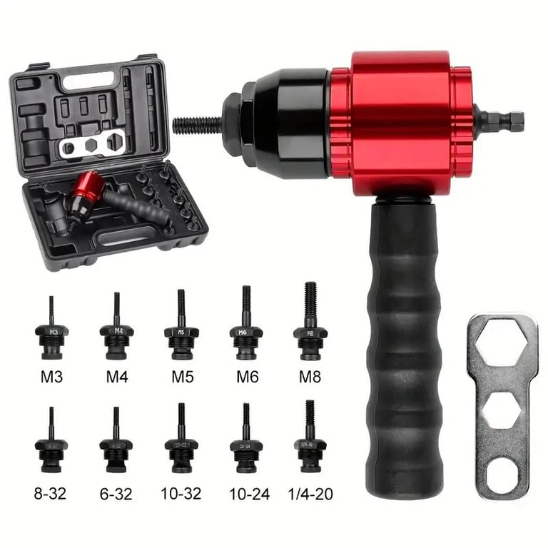 Electric Rivet Gun Head for Hand Drills | Metric & Imperial thumbnail 2
