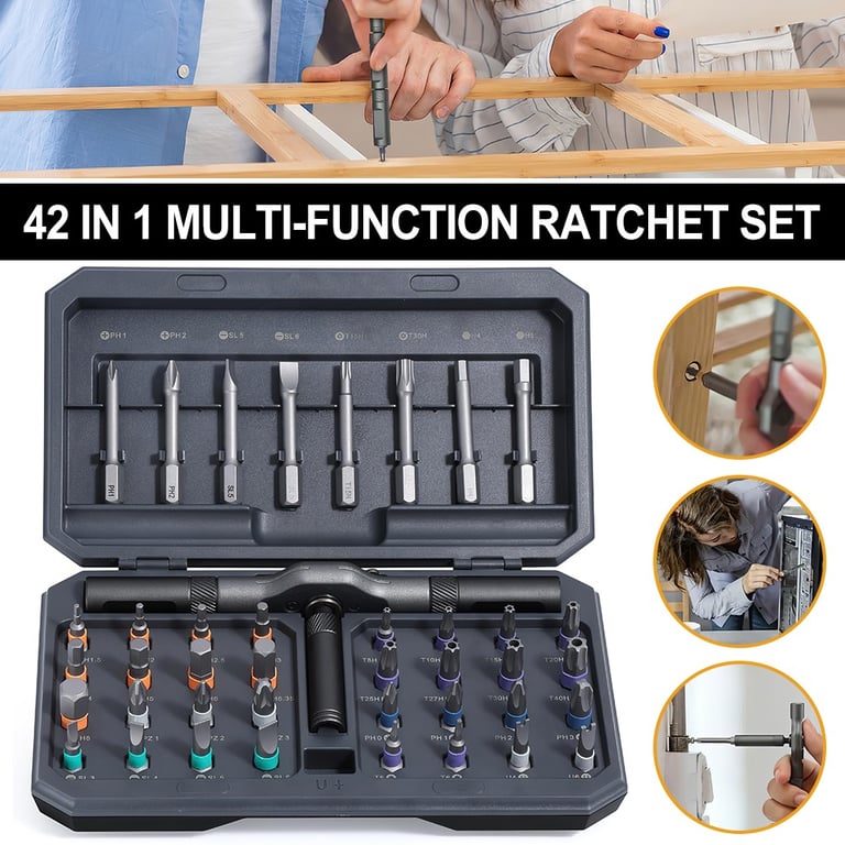 42-in-1 Magnetic Screwdriver Set | Professional Ratchet Tool Kit thumbnail 5