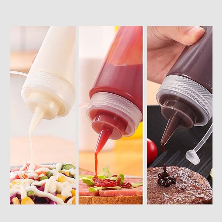 8 Pack Squeeze Sauce Bottles 500ml | Leak-Proof Condiment Dispensers thumbnail 18