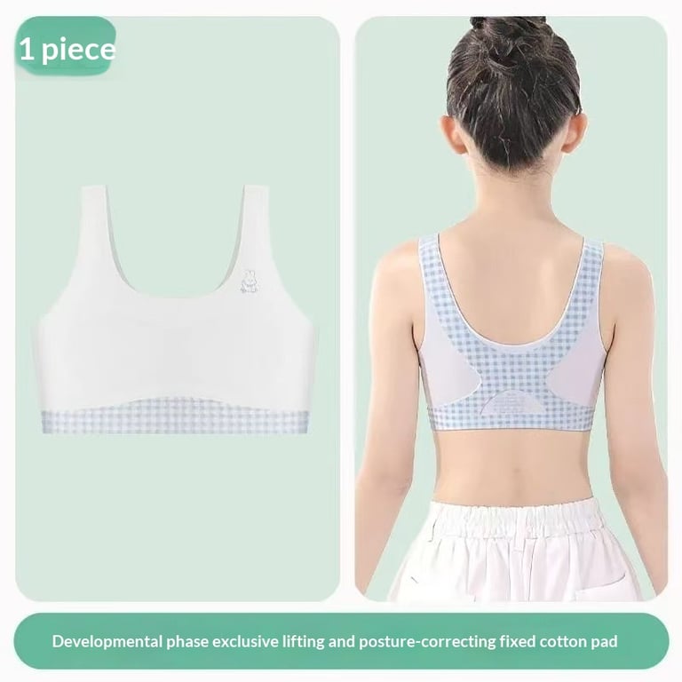 Ice-Silk Training Bra for Young Girls | Posture-Correcting Chest Pad thumbnail 2