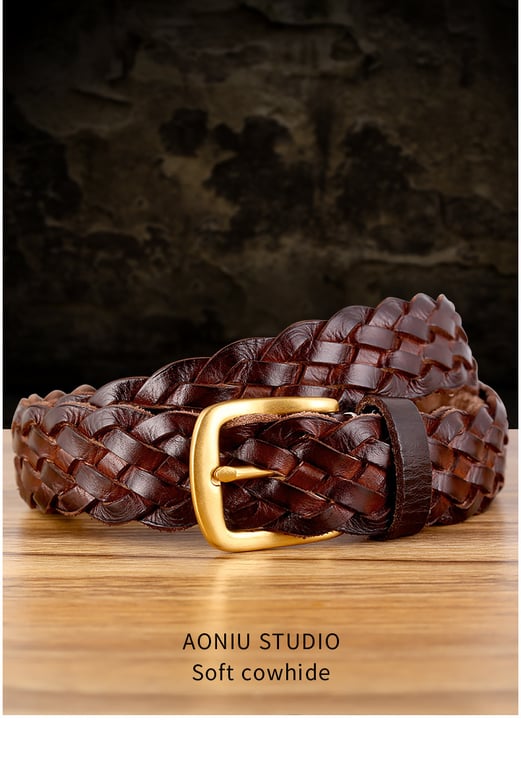 Vintage Woven Vegetable-Tanned Leather Belt | Canadian Made thumbnail 11