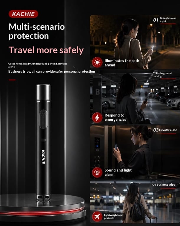 7-in-1 Self Defense Tool for Women | Legal Personal Safety Device thumbnail 11