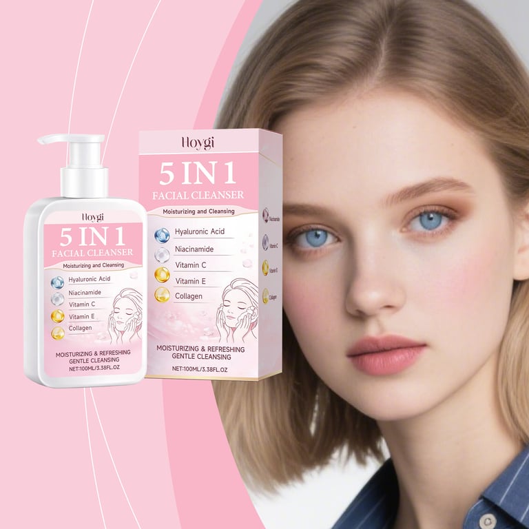 Hoygi 5 In 1 Multi-Effect Facial Cleanser | Gentle Daily Face Wash thumbnail 1
