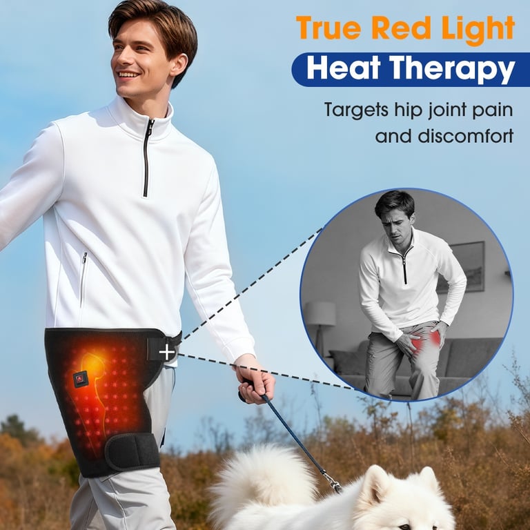 660nm Red Light Therapy Hip Wrap | USB Heating Massage Device thumbnail 12
