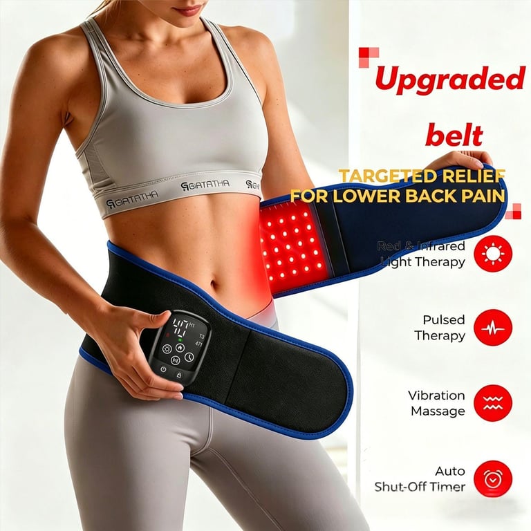 120-LED Far-Infrared Heating Massage Therapy Waist Support Belt | Health & Beauty thumbnail 15