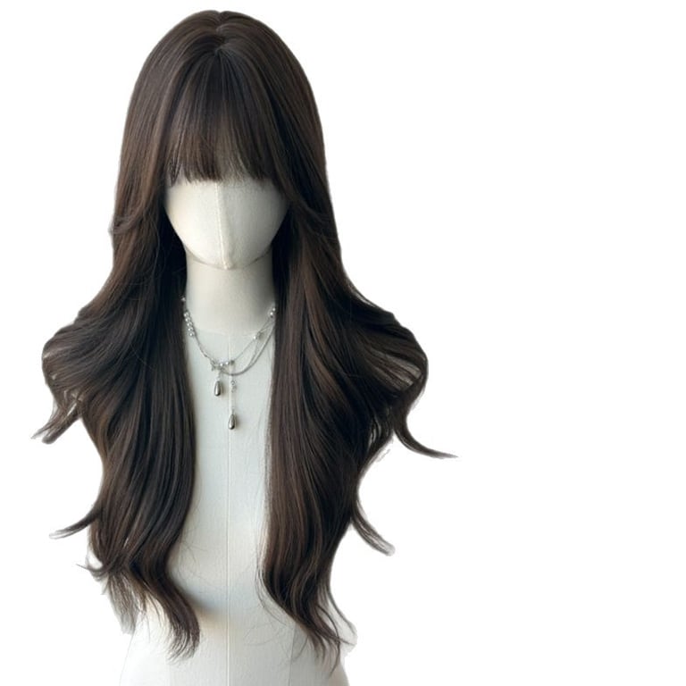 Full-head Wig With Voluminous Styling For Face Shape Enhancement