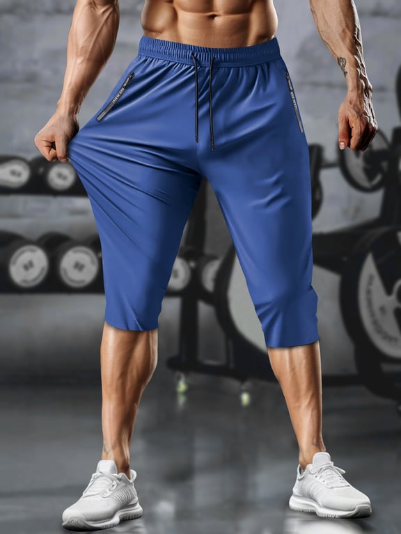 Men's Quick-Drying Capri Running Pants | Breathable Fitness thumbnail 11