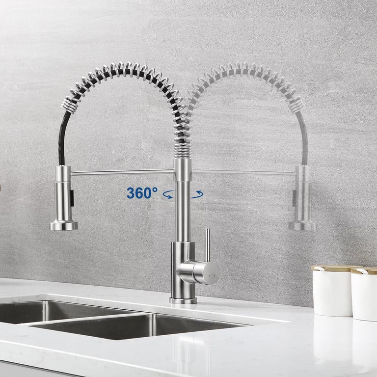 Kitchen Faucet, Kitchen Tap, Pull-out Spray Head, 360  Sink Faucet thumbnail 6