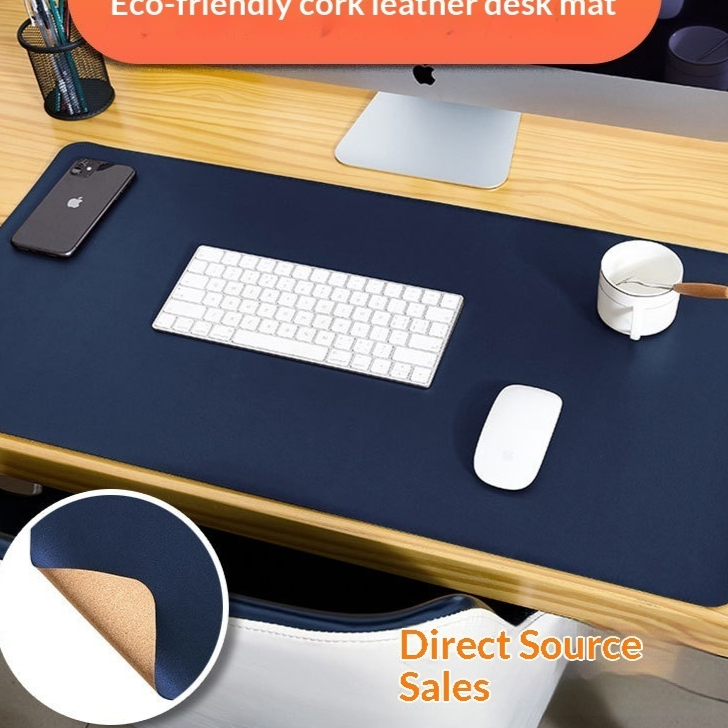 Leather Mouse Pad Waterproof | Extended Desk Mat with Cork Backing thumbnail 6
