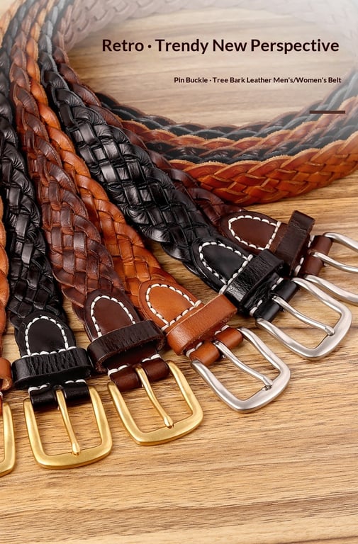 Vintage Woven Vegetable-Tanned Leather Belt | Canadian Made thumbnail 12