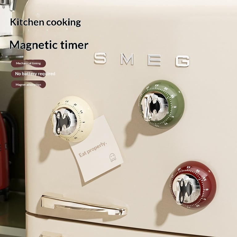 Magnetic Kitchen Timer Lite-Luxury Precise Countdown | Retro Design thumbnail 15