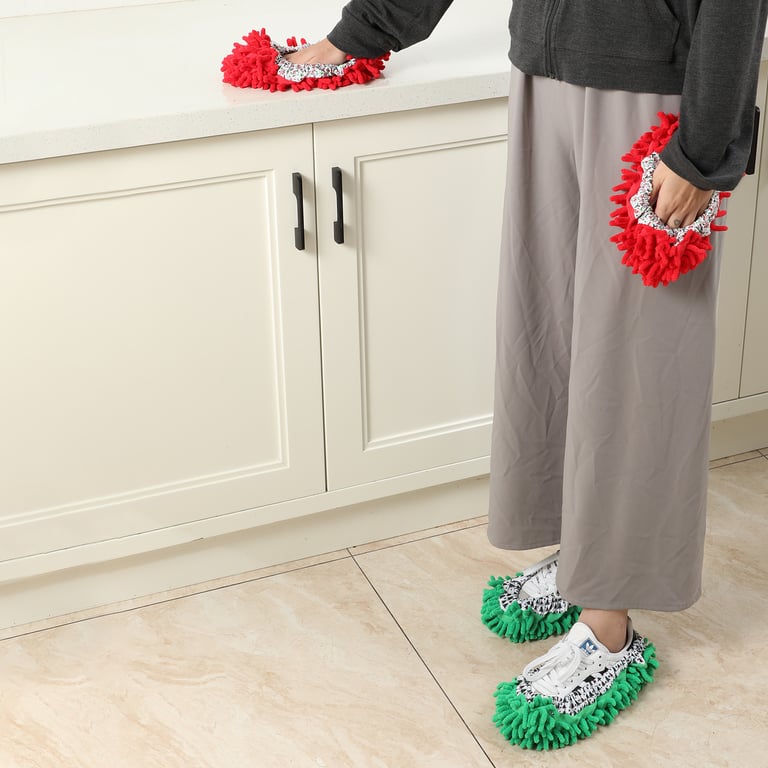 Microfiber Mop Slippers,mop Slippers For Floor Cleaning,Machine Washable And Reusable,3pieces,Suitable For Kitchen, Living Room And Other Occasions thumbnail 3