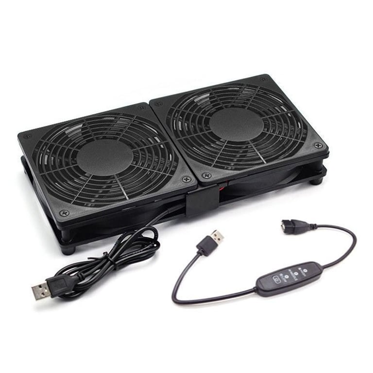 120mm Dual Cooling Fan Portable Cooler Silent DC 5V USB Computer Desktop PC Case