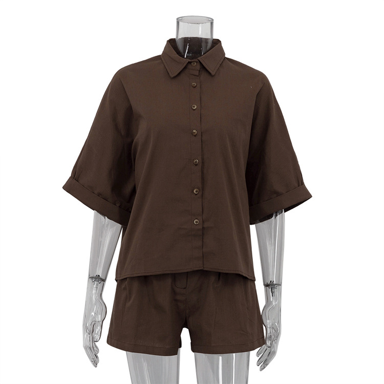 Women's Fashionable Casual Shirt Set | Oversized Linen Blend Home & Kitchen thumbnail 4