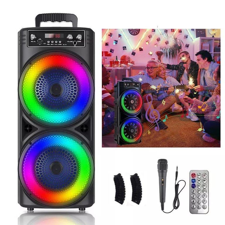 Portable Bluetooth Speaker Subwoofer with Karaoke Mic | Party Bass System thumbnail 17