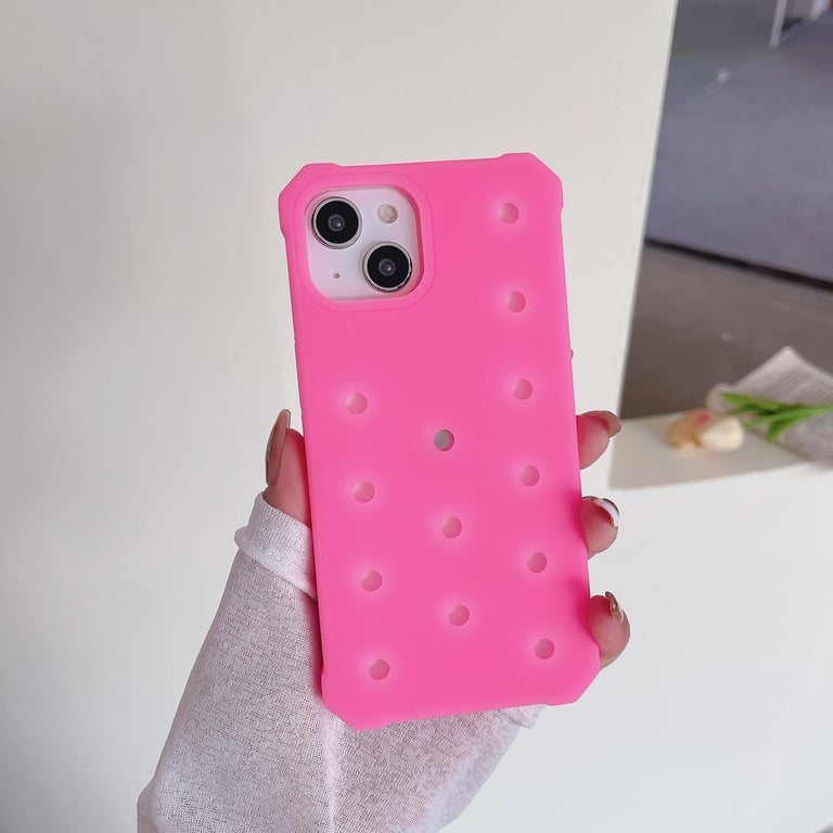 Silicone Hole Phone Case | Protective 3D Perforated Cover Canada thumbnail 7