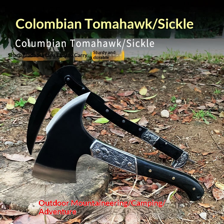 Folding Sickle & Tomahawk Axe Combo | Outdoor Garden Tool thumbnail 3