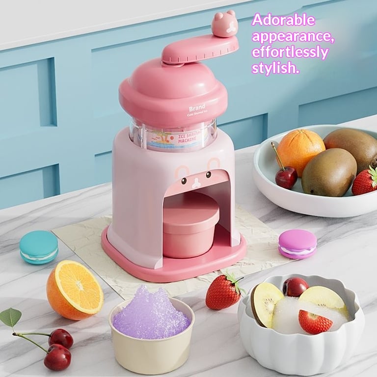 Hand-Cranked Ice Shaver For Kids | Fun Home Shaved Ice Maker thumbnail 3