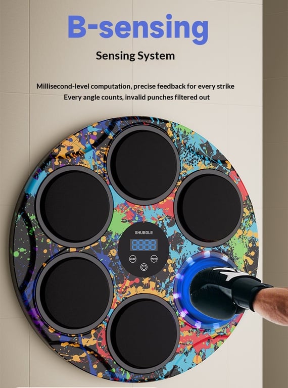 Smart Music Boxing Machine Wall Target | Home Fitness Equipment thumbnail 8
