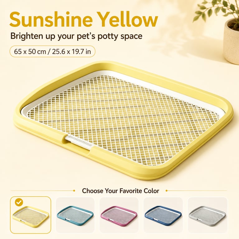 Dog Potty Tray With Removable Grating | Leak-Proof Indoor Toilet thumbnail 1