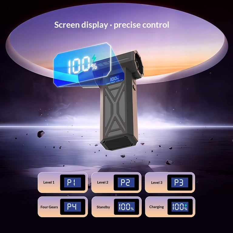 Violent Handheld Turbo Fan 110K RPM | Wireless LED Dust Blower thumbnail 17