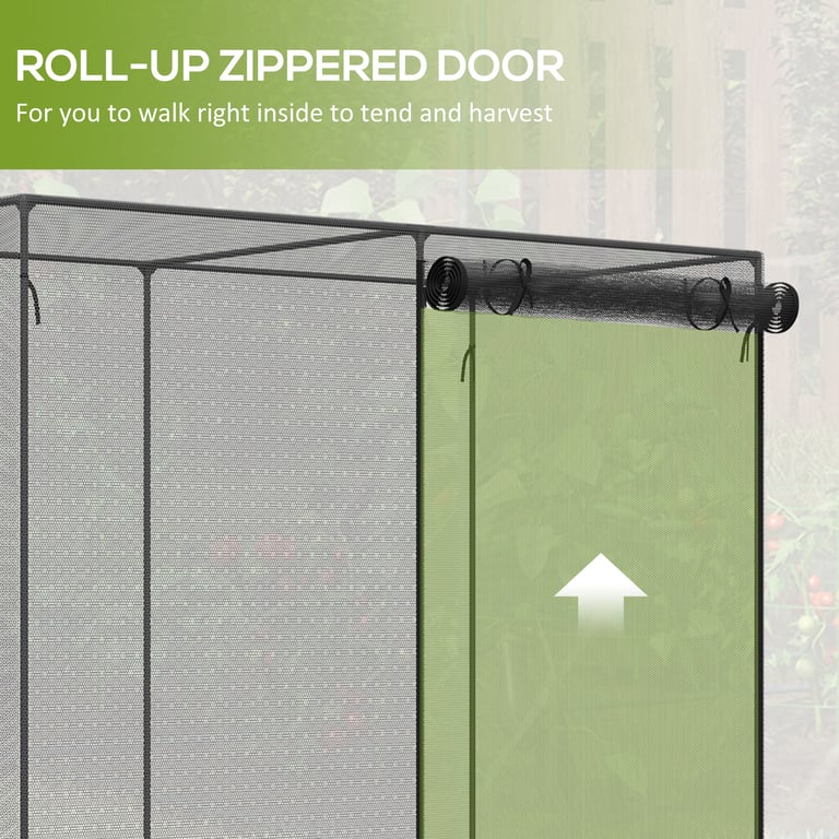 6 x 3ft Crop Cages for Garden, Plant Protectors from Animals, Storage Bag and 6 Ground Stakes, Black thumbnail 10
