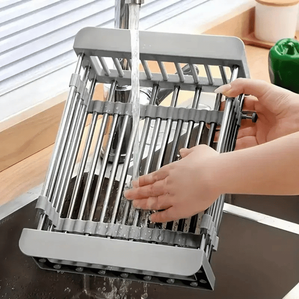 Adjustable Immersion Sink Dish Drying Rack | Stainless Steel Home & Kitchen thumbnail 12