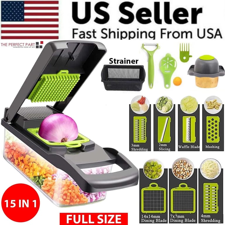 15-In-1 Vegetable Fruit Chopper Cutter for Home & Kitchen | Food Dicer Slicer thumbnail 20