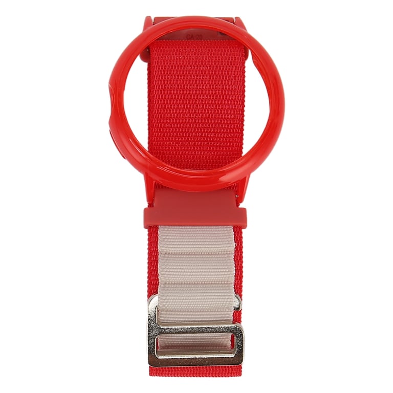 Stretch Nylon Woven Loop Watch Band Strap With Plastic Protective Bumper Case Fit For Google Pixel Red White And Red Case thumbnail 1