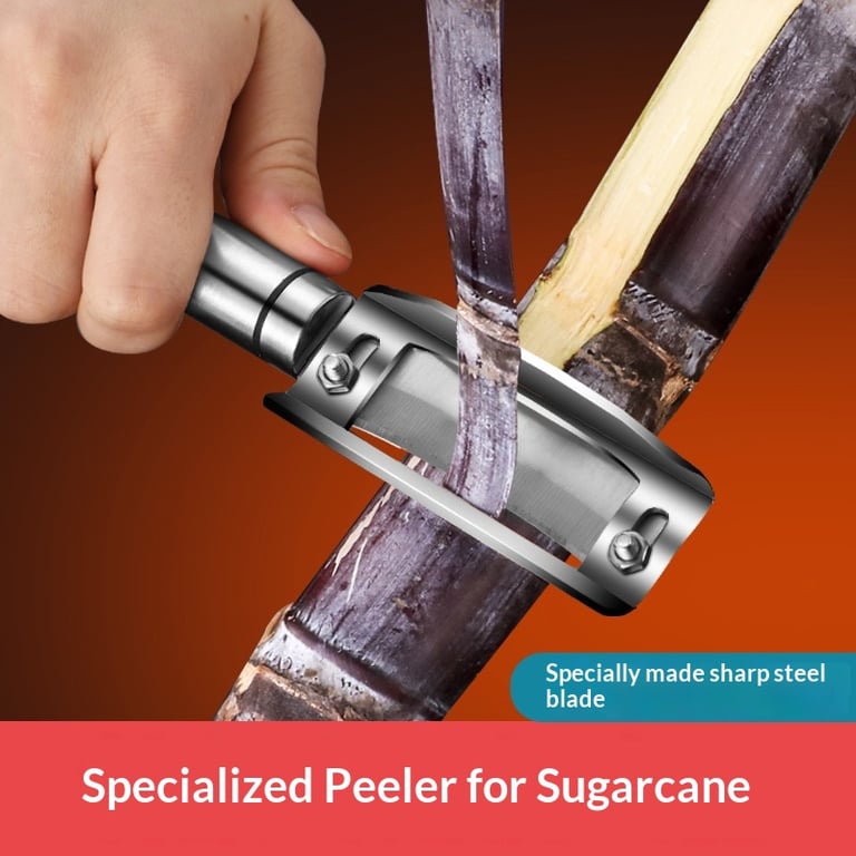 304 Stainless Steel Sugarcane Peeler | Adjustable Blade Kitchen Tool thumbnail 2