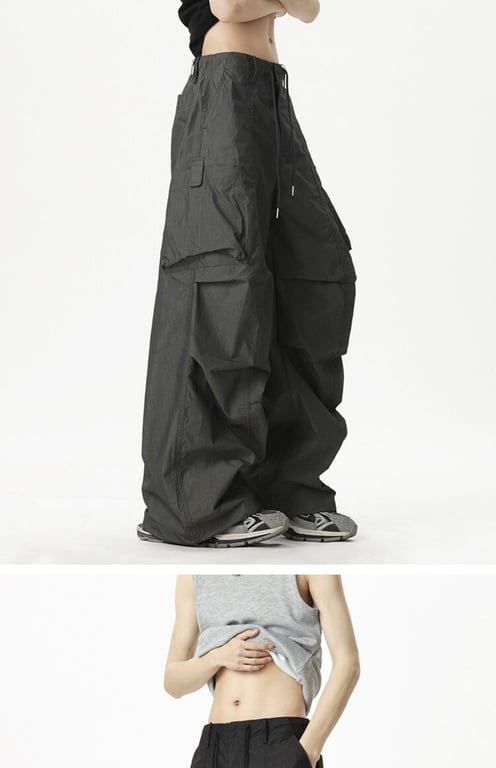 Loose-fit Casual Quick-drying Outdoor Pants | Wide-leg Cargo Style thumbnail 10