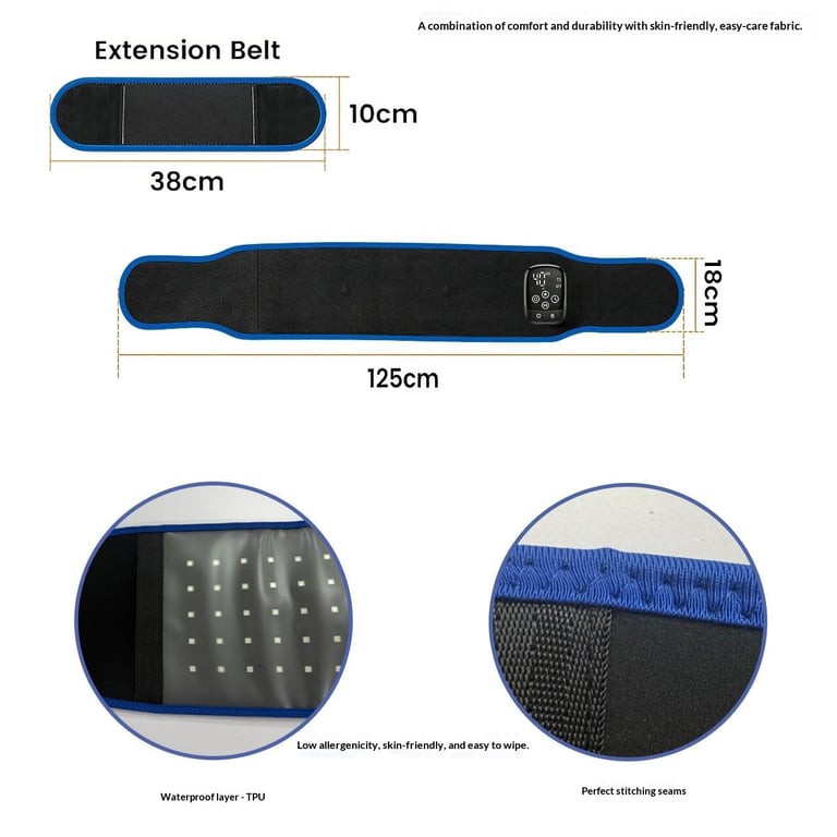 120-LED Far-Infrared Heating Massage Therapy Waist Support Belt | Health & Beauty thumbnail 10