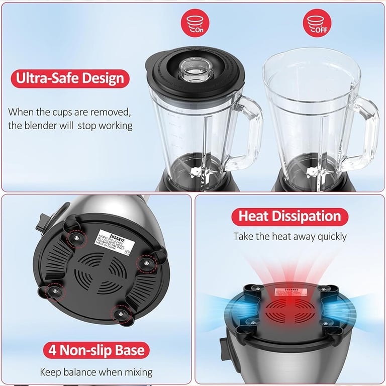 800W Blender Smoothie Maker Ice Crusher Mixer Milk Shake Fruit Juicer Vegetable thumbnail 12