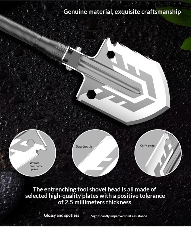 Portable Folding Self-Defense Shovel | High-Carbon Steel Canada thumbnail 4