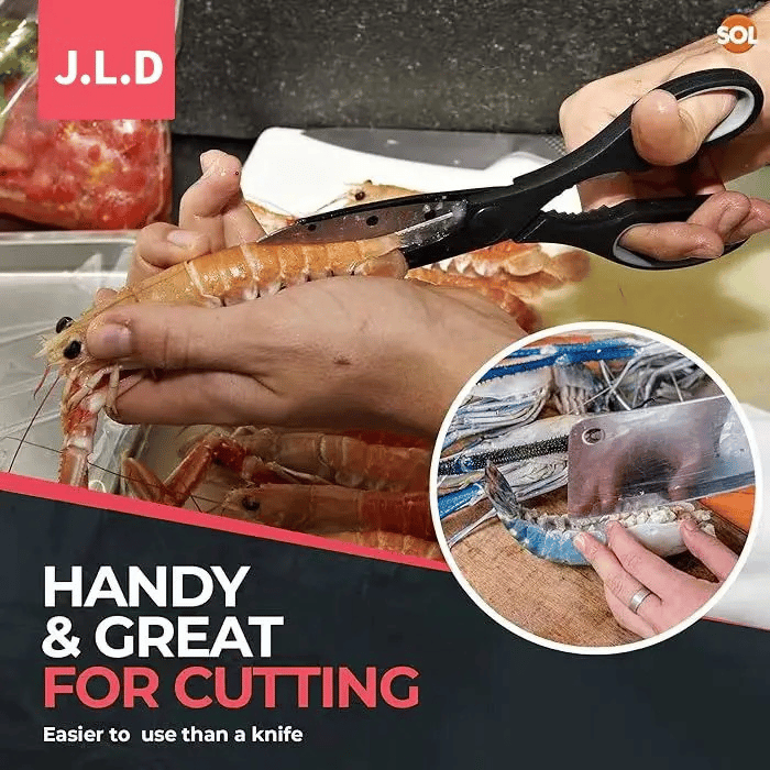 Food Scissors, Sharp Scissors With Nutcrackers, Bottle Opener, Can Opener, Vegetable Cutting Scissors, Chopping Scissors, Multi-Purpose Utensil Gadgets - USPS Shipping, Pickup Supported thumbnail 5