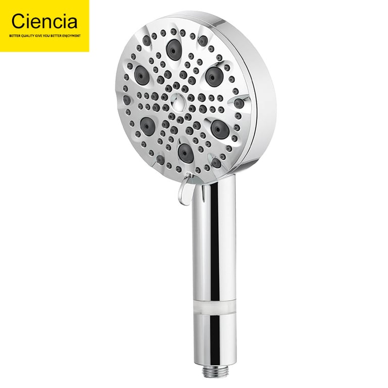 9-Setting Handheld Shower Head with Filtration | Chrome & Matte Black thumbnail 20
