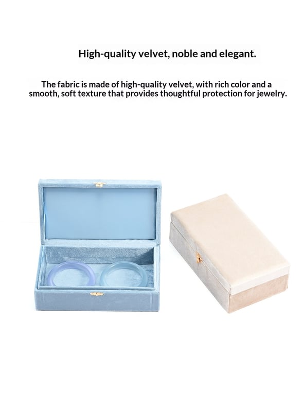 Velvet Bracelet Necklace and Jewelry Storage Box | Home & Kitchen thumbnail 9