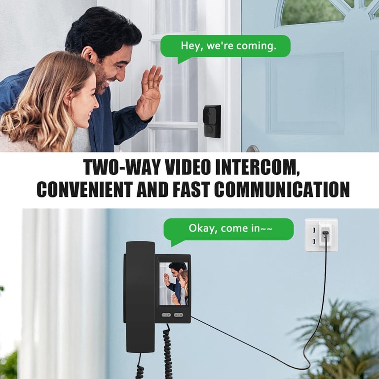 Smart WiFi Video Doorbell with Indoor Monitor | Wireless Security Camera thumbnail 16