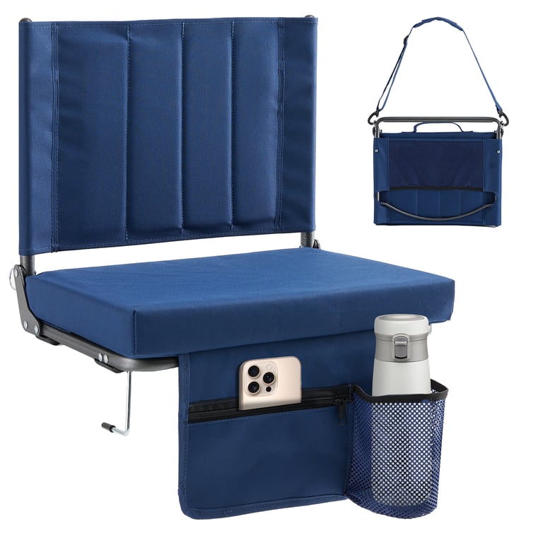 Stadium Seat with Backrest Support | Padded Bleacher Chair Canada thumbnail 2