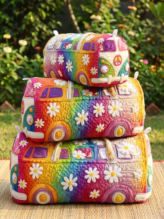 Printed Storage Makeup Three-Piece Set | Quilted Nesting Bags thumbnail 11