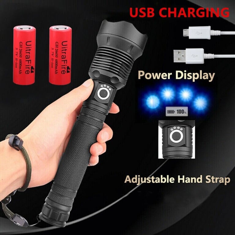 9900000LM LED Flashlight Rechargeable Zoom Torch | Super Bright thumbnail 17